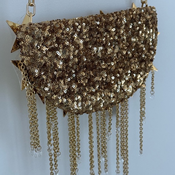 JW PEI Anika Star-Embellished Chain Bag - Gold - Picture 10 of 15